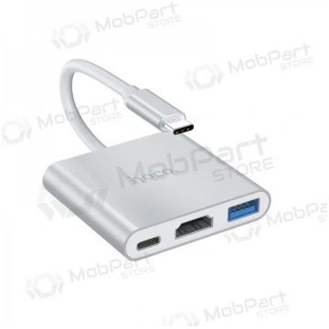 Adapteris Hoco HB14 Type-C to USB-A+HDMI+Type-C su