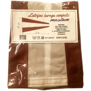 Latvijas karoga vimpelis Uhh 58x200cm