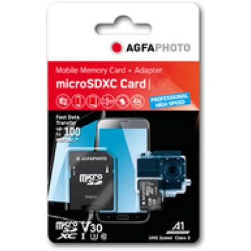 AgfaPhoto MicroSDXC UHS I 64GB Prof. High Speed U3