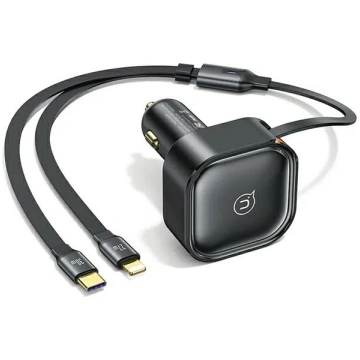 USAMS Self-charging with retractable cable, 1xUSB-