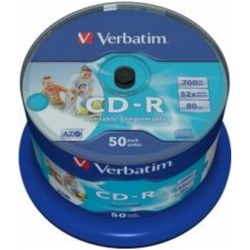 Matricas CD-R AZO Verbatim 700MB 1x- 52x Wide Prin
