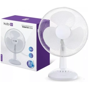 KOBI Galda ventilators VIENTO 40W balts D34cm