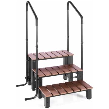 VEVOR 3-pakāpju kāpnes ar margām, 990 mm platas ār