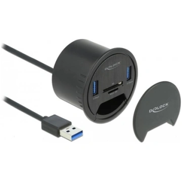 Delock 2 Port Tisch-Hub 2 x SuperSpeed USB Typ-A u