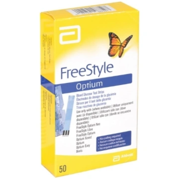 ABBOTT FREESTYLE OPTIUM GLIKOZES TESTA SLOKSNES, 5