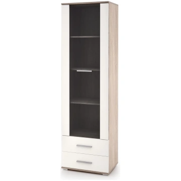 Viendurvju skapis Lima W1 balts un sonoma ozols