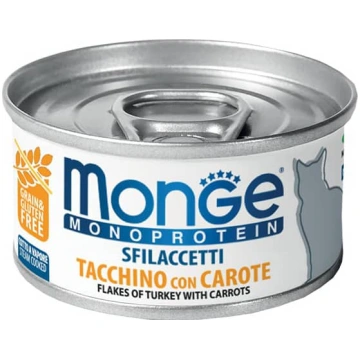MONGE CAT MONOPROTEIN FLAKES TURKEY konservi kaķie