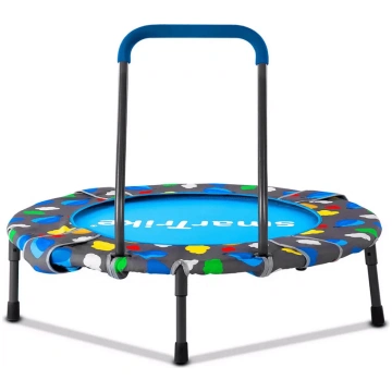 SmarTrike batuts ar rokturi un bumbām, balls, zils