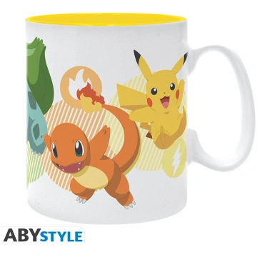POKEMON Mug - Pikachu and starters - 460 ml ABYMUG
