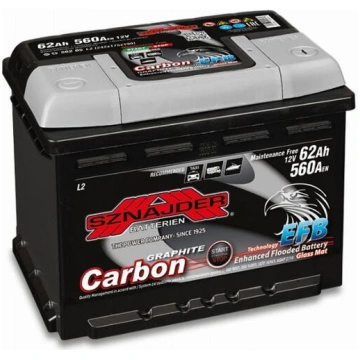 Auto akumulators 12 V / 62 AH / 560 A EN SZNAJDER 