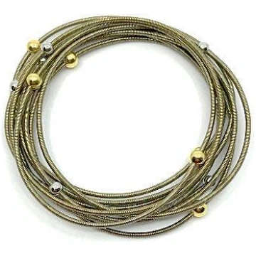 Sea Lily 560 - Bronze Silk Infused Wire Bracelet w
