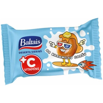 Deserta sieriņš ar C vit. Karameļ garšu 38g, Balta