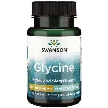 Glicīns 500mg, 60 kapsulas Swanson