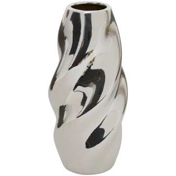 Vāze Atmosphera Twisted, 21 cm, sudraba krāsā