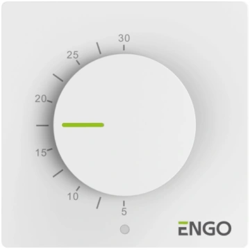 Telpas termostats ENGO Simple, balts, 230V (198251