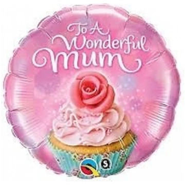 45 cm Folija balons To A Wanderful Mum Cupcake " P
