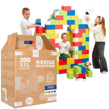 Gigi Bloks XXL izmērs 200 krāsainas, savietojamas 