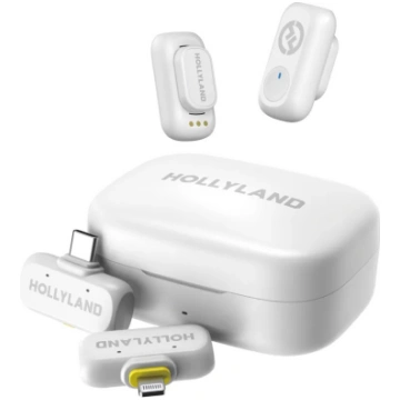 Hollyland LARK A1 Combo-Ivory White USB-C RX + Lig