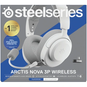 Sluchawki SteelSeries Arctis Nova 3P Biale (61687)