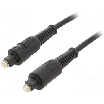 Cable | Toslink plug,both sides | 1m | black | Øca