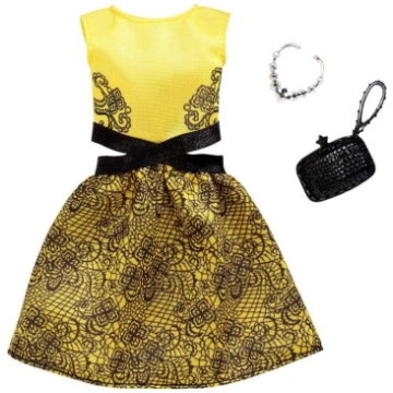 Barbie Complete Looks Yellow and Black Dress Fashi