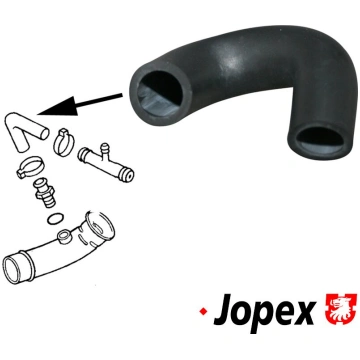 Ventilation hose, fuel filler neck to T-piece VW