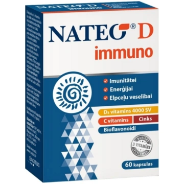 NATEO D3 Immuno 4000 SV kapsulas, 60 gab. SAGITUS