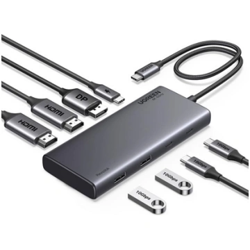 HUB USB Ugreen HUB UGREEN CM639 USB-C / 2xHDMI 4K6