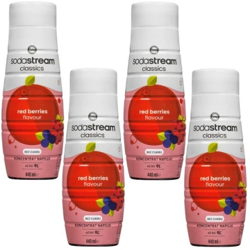 4x SodaStream Red Berries Zero sīrups 440ml