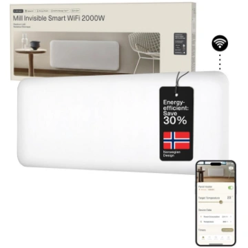 Mill Invisible Smart WiFi Heater | PA2000WIFI4 | P