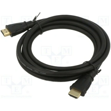Cable; HDMI plug,both sides; HDMI 2.1; 2m; black; 