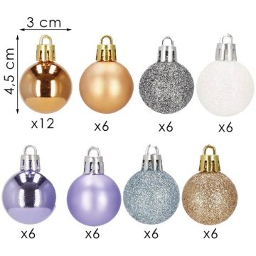 Ziemassvētku bumbiņas Springos CA1128 54 pcs.3cm