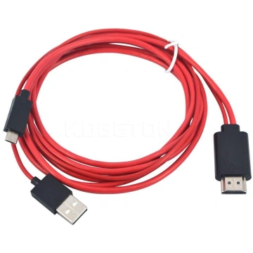 RoGer 4K 30Hz Ultra HD microUSB uz HDMI 2m Vads Ro