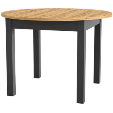 Izvelkams ēdamgalds INDUS 02, Craft ozols/melns, 1