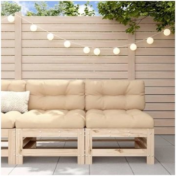 Homgoday Garden Middle Sofa Set of 2 Solid Pine Wo