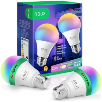 NOUS P3Z ZigBee viedā spuldze E27 LED RGB, saderīg