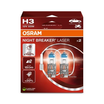 Osram auto Night Breaker Laser H3 55W 12V +150% B2