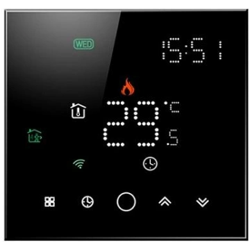 TUYA Programmable Thermostat WiFi, black HS082062