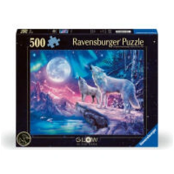 Ravensburger Spīdīgais Puzlis 500 Gabali: Vilki Zi