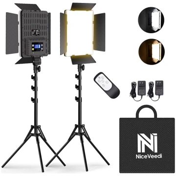 NiceVeedi Fotobeleuchtung, 2-Pack zweifarbige Stud