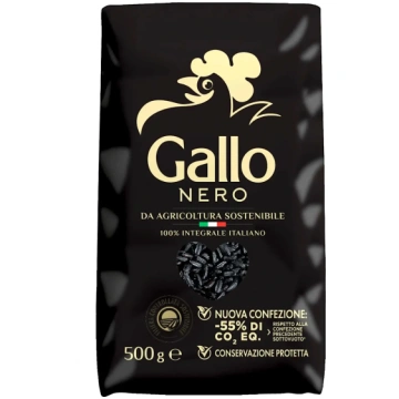 Melnie rīsi GALLO Riso Nero Integrale, 500g