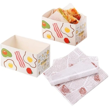 50 gabali papīra izņemšanas konteineri, mini burge