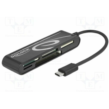 Card reader: memory; CF,microSD,MMC,MS,SD,USB C pl