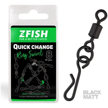 ZFISH Quick Change Ring Swivel Matt griezulis, izm