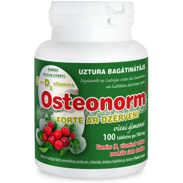 Osteonorm Forte 700 mg ar Dzērveni tabletes N100