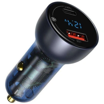 Baseus Dual Quick Charger USB+Type C 65W Dark Gray