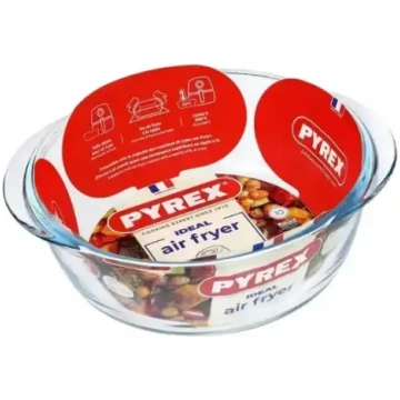 Stikla trauks gaisa friteriem Ø18cm/1L Pyrex
