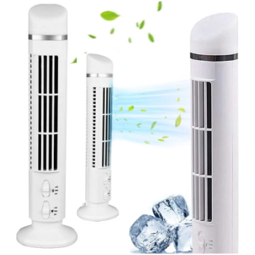 Kompakts bezlāpstiņu kolonnveida ventilators ar LE