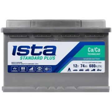 Akumulators Ista Standart Plus 74Ah, 680A,12V