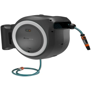 Battery-Powered Wall-Mounted Hose Box PowerRoll XL